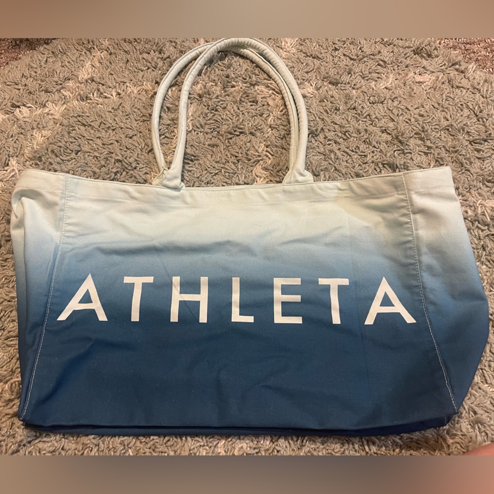 Athleta Blue Canvas Tote